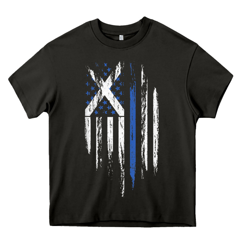 Scottish American Flag Combo Scotland Usa Saltire Gift Heavy Core Tee by trangStudio | Teevron