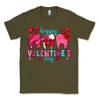 Army Green Happy Valentine's Day with teeth Valentine's Day Classic Tee - HowdyJamesFarm