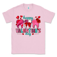 Bubblegum Pink Happy Valentine's Day with teeth Valentine's Day Classic Tee - HowdyJamesFarm