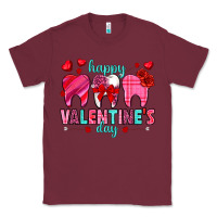 Burgundy Happy Valentine's Day with teeth Valentine's Day Classic Tee - HowdyJamesFarm