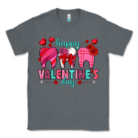 Charcoal Heather Happy Valentine's Day with teeth Valentine's Day Classic Tee - HowdyJamesFarm