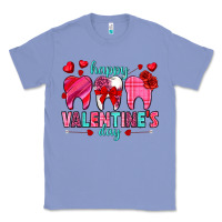 Colony Blue Happy Valentine's Day with teeth Valentine's Day Classic Tee - HowdyJamesFarm
