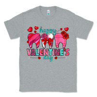 Heather Grey Happy Valentine's Day with teeth Valentine's Day Classic Tee - HowdyJamesFarm