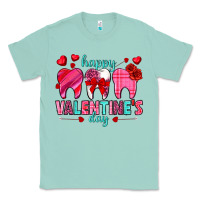 Seafoam Happy Valentine's Day with teeth Valentine's Day Classic Tee - HowdyJamesFarm