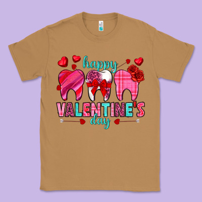 Happy Valentine's Day With Teeth Valentine's Day Classic Tee Designed By Howdyjamesfarm