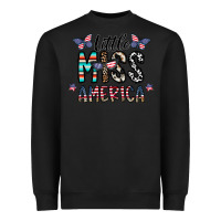 Black little miss america Heavyweight Sweatshirt - CowhideDigitalArt
