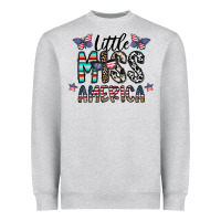 Heather Grey little miss america Heavyweight Sweatshirt - CowhideDigitalArt