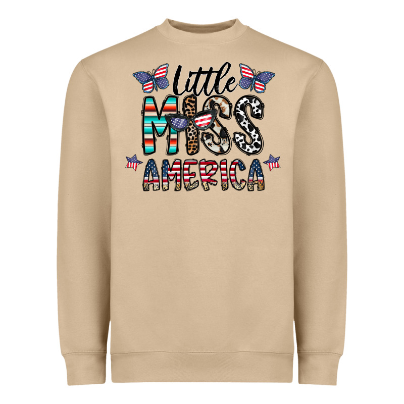 Little Miss America Heavyweight Sweatshirt by CowhideDigitalArt | Teevron