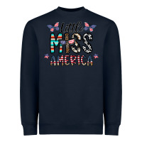 Navy little miss america Heavyweight Sweatshirt - CowhideDigitalArt