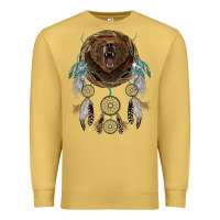 Antique Gold bear  native dreamcatcher Premium Sweatshirt - BarkalooDesign