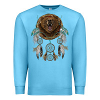 Ocean Blue bear  native dreamcatcher Premium Sweatshirt - BarkalooDesign