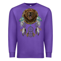 Purple bear  native dreamcatcher Premium Sweatshirt - BarkalooDesign