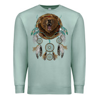 Seafoam bear  native dreamcatcher Premium Sweatshirt - BarkalooDesign