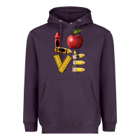 Plum love teacher Heavyweight Hoodie - BarkalooDesign