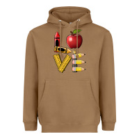 Toasted Coconut love teacher Heavyweight Hoodie - BarkalooDesign