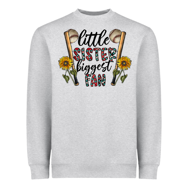 Little Sister Biggest Fan Heavyweight Sweatshirt by CowhideDigitalArt | Teevron