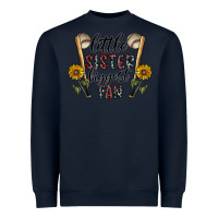 Navy little sister biggest fan Heavyweight Sweatshirt - CowhideDigitalArt
