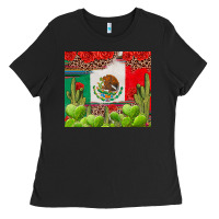 Black Mexican Flag Ladies Tee - texasbilliewilder
