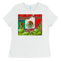 White Mexican Flag Ladies Tee - texasbilliewilder