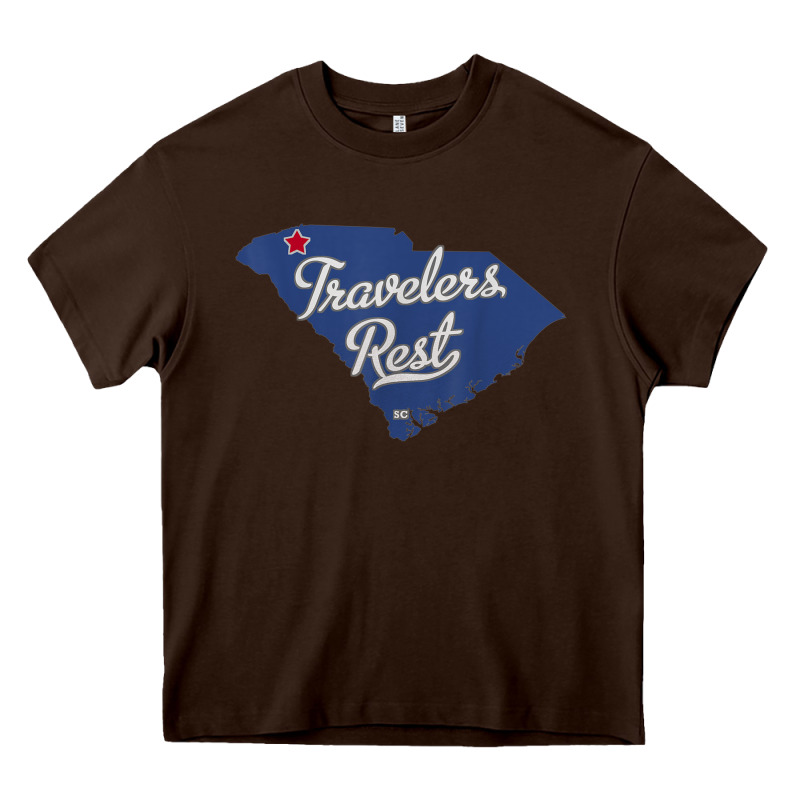 Travelers Rest South Carolina Sc Map Heavy Core Tee by trangStudio | Teevron
