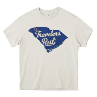 Cream travelers rest south carolina sc map Heavy Core Tee - trangStudio