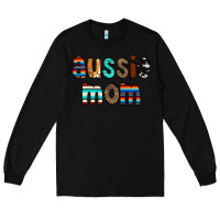Black Aussie mom Long Sleeve Tee - CowCowDesign