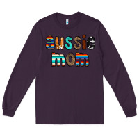Plum Aussie mom Long Sleeve Tee - CowCowDesign