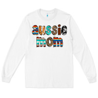 White Aussie mom Long Sleeve Tee - CowCowDesign