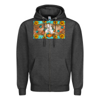 Charcoal Heather Goat Family Fall Pumpkins Zipper Hoodie - Artiststas