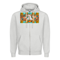 Dove Grey Goat Family Fall Pumpkins Zipper Hoodie - Artiststas