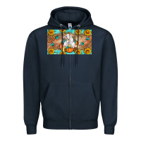 Navy Goat Family Fall Pumpkins Zipper Hoodie - Artiststas
