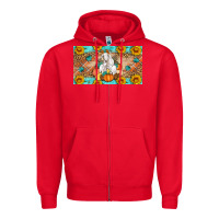 Red Goat Family Fall Pumpkins Zipper Hoodie - Artiststas