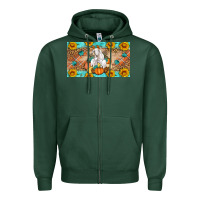 Sports Green Goat Family Fall Pumpkins Zipper Hoodie - Artiststas