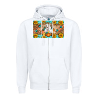 White Goat Family Fall Pumpkins Zipper Hoodie - Artiststas
