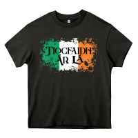 Asphalt Tiocfaidh Ar La Vintage Ireland Irish Flag Gifts For Men Heavy Core Tee - trangStudio