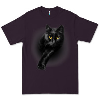 Plum Black Cat Yellow EyesCats Tee Shirt Gifts Premium Tee - trangStudio