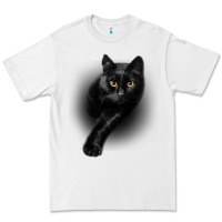 White Black Cat Yellow EyesCats Tee Shirt Gifts Premium Tee - trangStudio