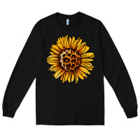 Black sunflower leopard Long Sleeve Tee - Jasminsmagicworld