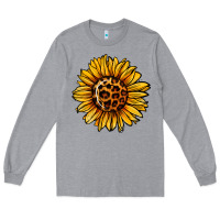 Heather Grey sunflower leopard Long Sleeve Tee - Jasminsmagicworld