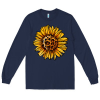 Navy sunflower leopard Long Sleeve Tee - Jasminsmagicworld