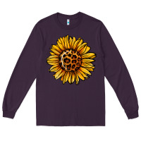 Plum sunflower leopard Long Sleeve Tee - Jasminsmagicworld