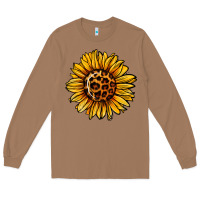 Toasted Coconut sunflower leopard Long Sleeve Tee - Jasminsmagicworld
