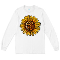 White sunflower leopard Long Sleeve Tee - Jasminsmagicworld