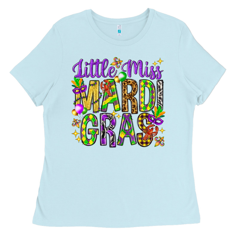 Little Miss Mardi Gras Ladies Tee by NancyCooperArtShop | Teevron