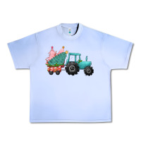 Grape Ice christmas tree tractor Urban Heavy Tee - CowGirlArtShop