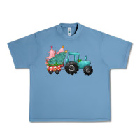 Pebble Blue christmas tree tractor Urban Heavy Tee - CowGirlArtShop