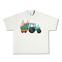 Pistachio christmas tree tractor Urban Heavy Tee - CowGirlArtShop