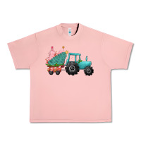 Salmon christmas tree tractor Urban Heavy Tee - CowGirlArtShop