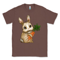 Chestnut Happy Easter With Bunny And Carrot Classic Tee - RanaPortraitStore