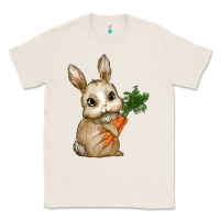 Natural Happy Easter With Bunny And Carrot Classic Tee - RanaPortraitStore